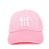 light pink big sis baseball hat