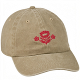 Red Folk Floral Baseball Cap