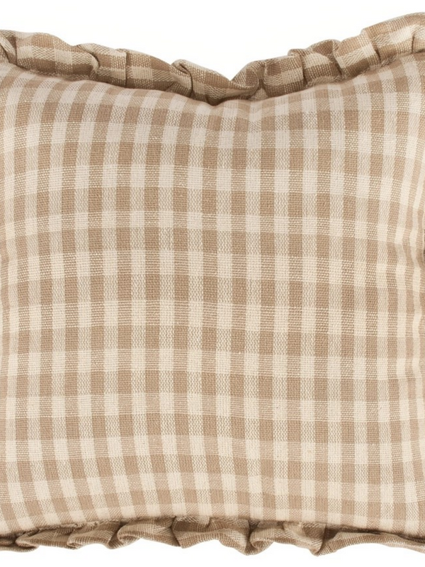 Tan Gingham Pillow