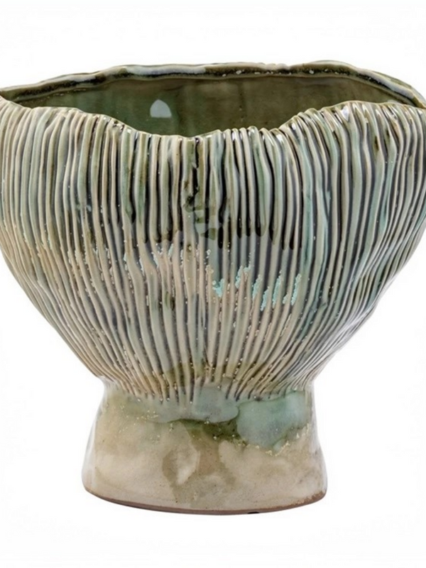 glazed mushroom planter