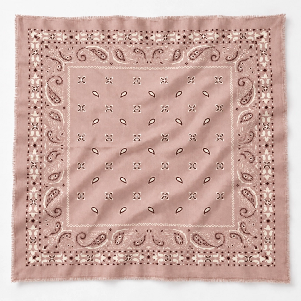 dusty rose bandana oversized square scarf