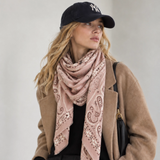dusty rose bandana oversized square scarf