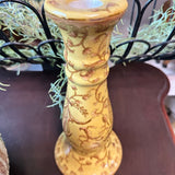 Yellow & Gold Patterned Candleholder
