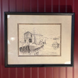 Nautical Etching in Frame