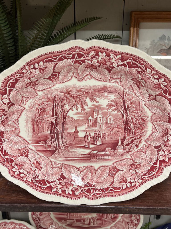 red medium platter