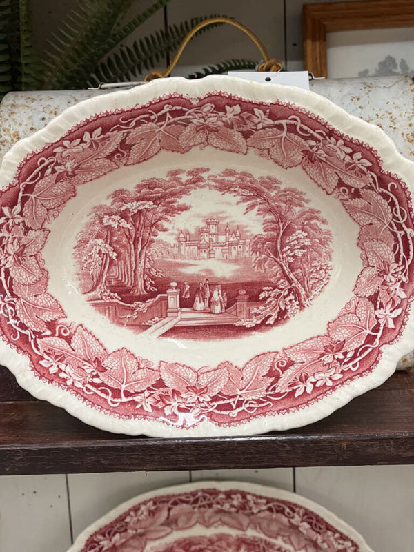 red oval bowl