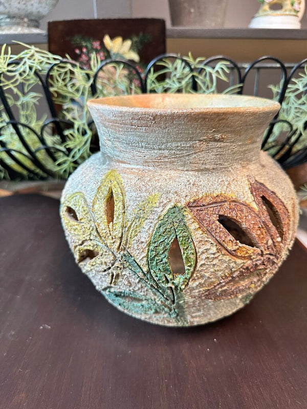 Vintage Cutout Planter Pot