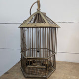 Vintage brass bird cage