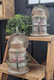 Pair of vintage brass marine light sconces 9"H