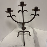 iron metal rusted candelabra