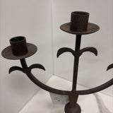 iron metal rusted candelabra