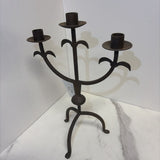 iron metal rusted candelabra