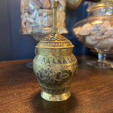 Unique solid brass lidded jar