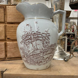 Transferware deer pitcher #2948
