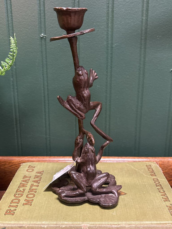 Metal Frog Candleholder