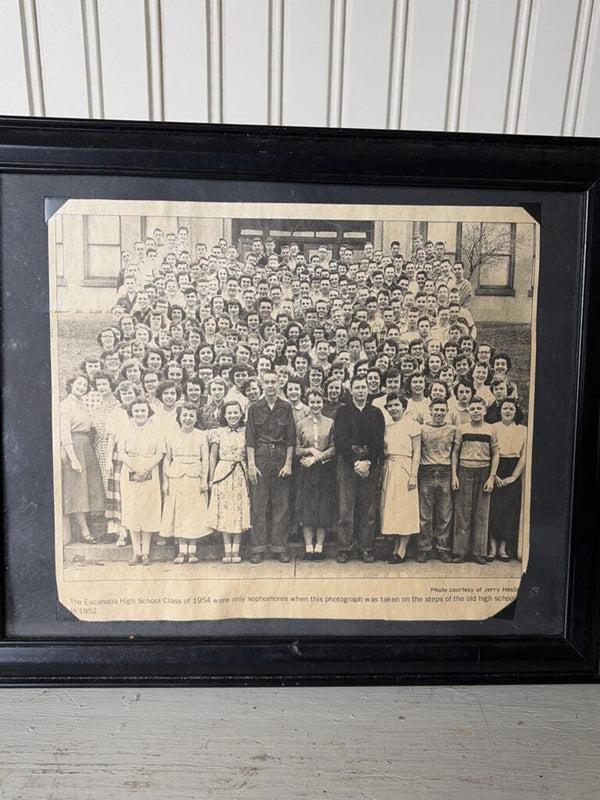 black and white school picture