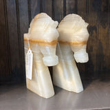 Pair of Onyx Horse-Head Bookends