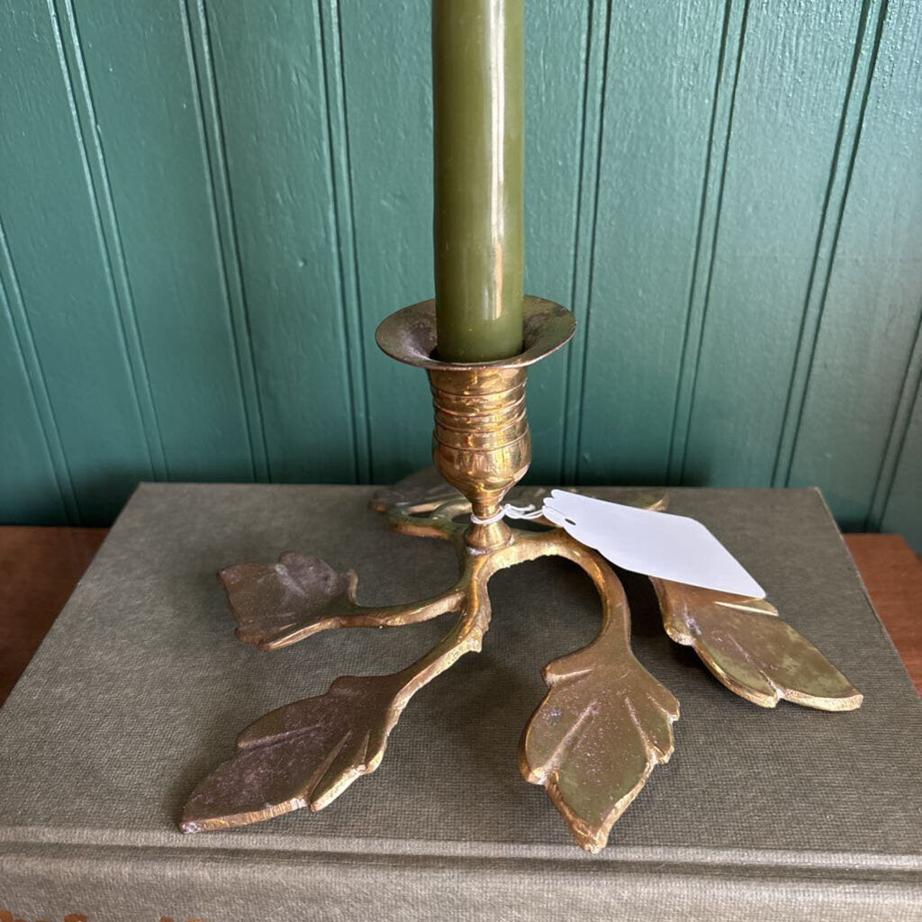 Brass Leaf Candleholder