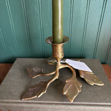 Brass Leaf Candleholder
