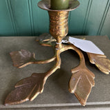 Brass Leaf Candleholder