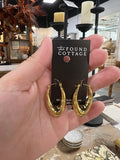 1.4" gold stainless steel earrings