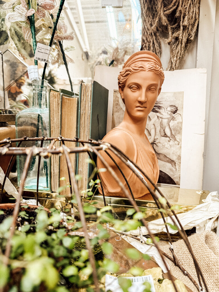 Terra cotta lady bust