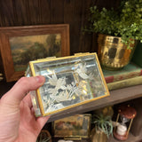 Brass & Glass Etched Bird Box