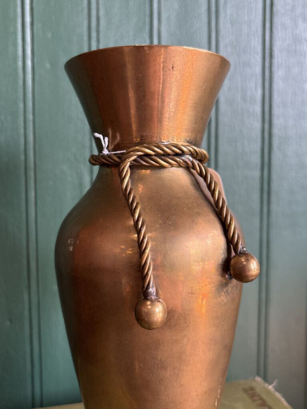 Brass Vase with Tassels