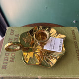 Brass Leaf Candleholder