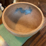 Handmade red clay pottery bowl with char