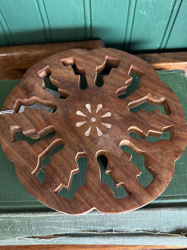 Wood Carved Trivet