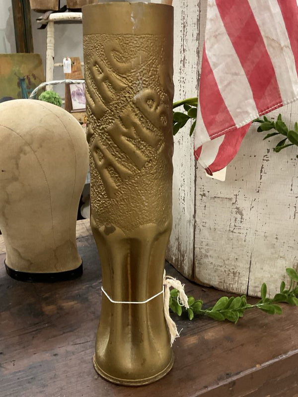 WWI Trench Art Vase - EVAC AMB-Co 12 #E640