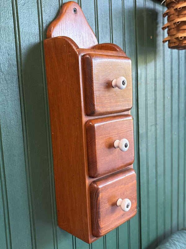 Wooden Three Drawer Organizer