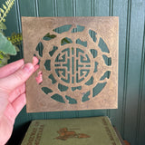 Square Brass Etched Trivet