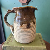Handmade Brown & Beige Toned Pottery Pitcher
