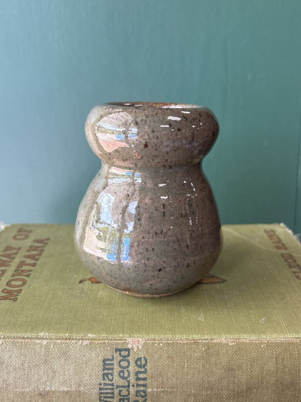 Handmade Green Pottery Vessel