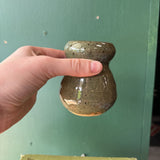 Handmade Green Pottery Vessel