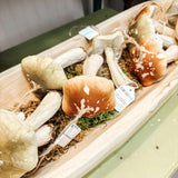 Woodland Paper Mache Mushroom Ornament - light green