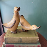 Pair of Wood Carved Ducks