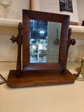 Old wood tabletop mirror