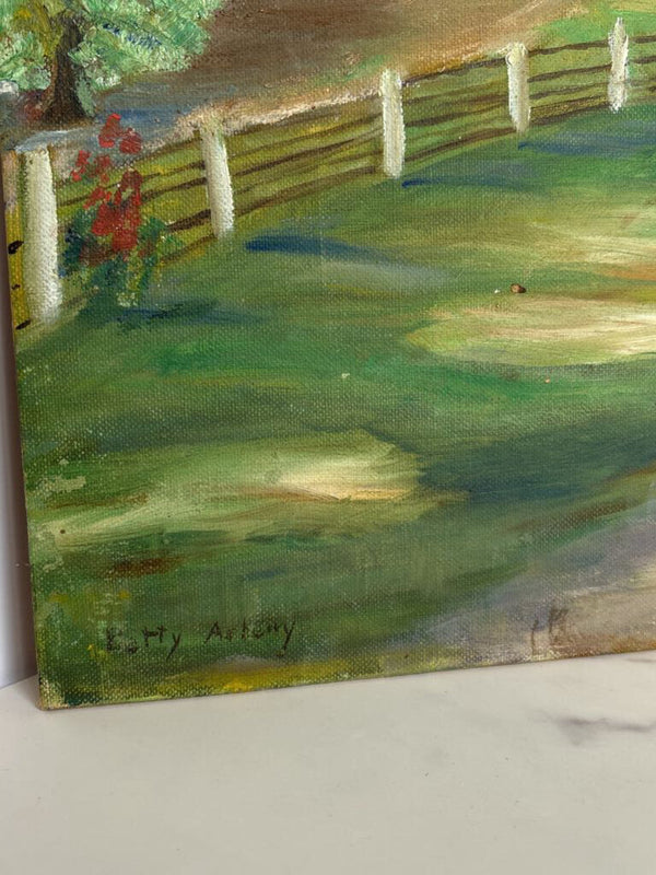 12x16 barn scene art on canvas board