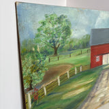 12x16 barn scene art on canvas board