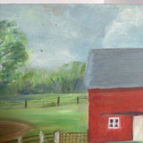 12x16 barn scene art on canvas board