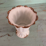 tall scalloped cup planter
