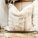 Handmade upcycled pillow with design