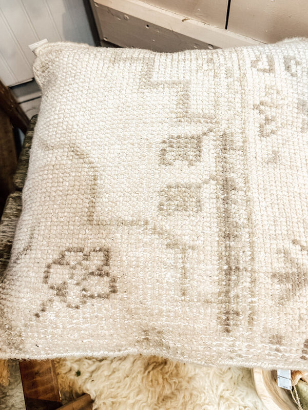 Handmade upcycled pillow with design