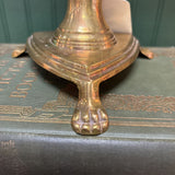 Brass Claw Foot Candleholder with Triangle Base