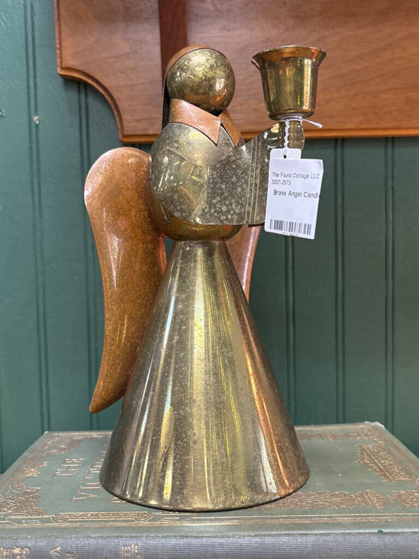 Brass Angel Candleholder