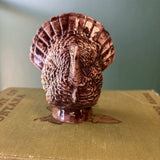 Petite Ceramic Turkey - Rich Brown Glaze