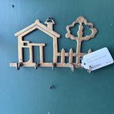 Brass Key Holder Wall Hanging